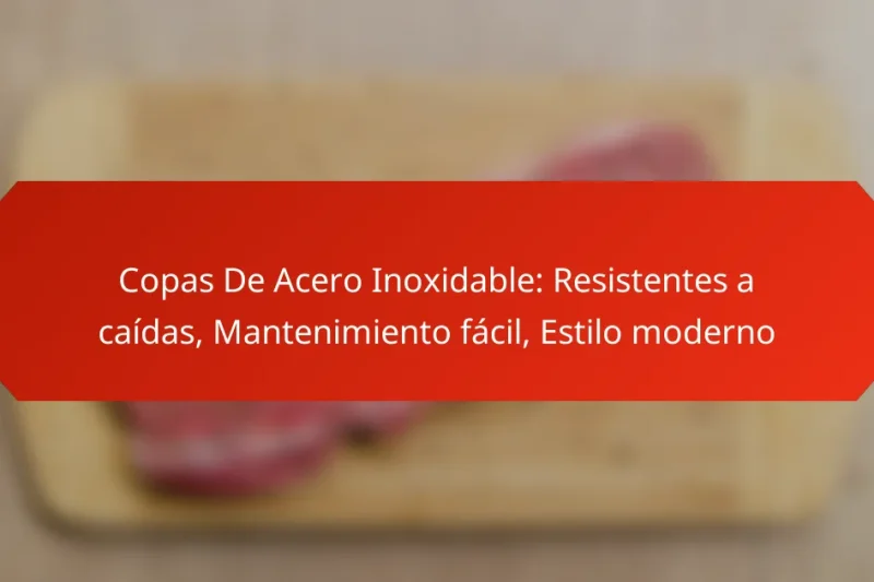 Copas De Acero Inoxidable: Resistentes a caídas, Mantenimiento fácil, Estilo moderno