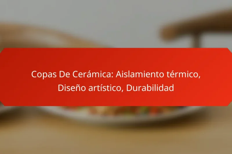 Copas De Cerámica: Aislamiento térmico, Diseño artístico, Durabilidad