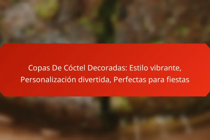 Copas De Cóctel Decoradas: Estilo vibrante, Personalización divertida, Perfectas para fiestas
