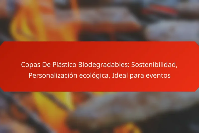 Copas De Plástico Biodegradables: Sostenibilidad, Personalización ecológica, Ideal para eventos