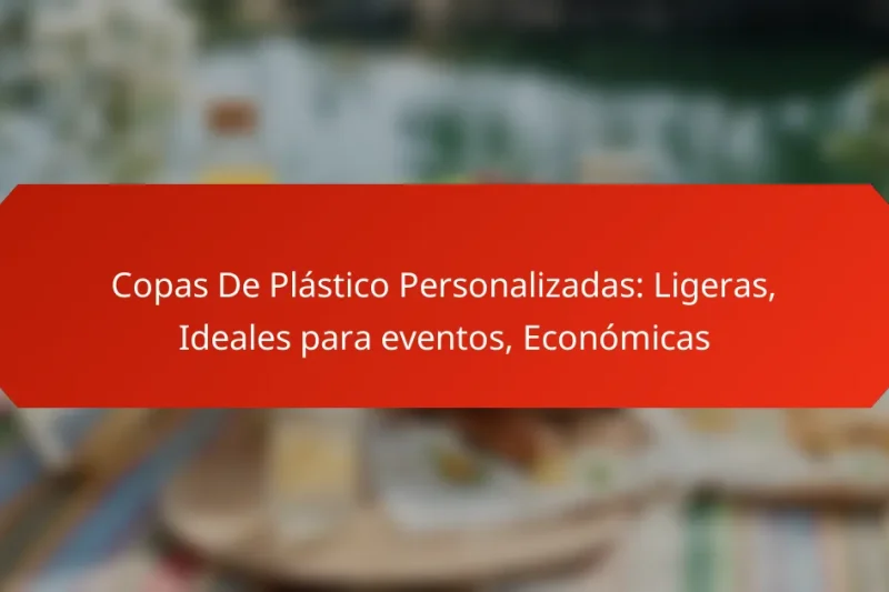 Copas De Plástico Personalizadas: Ligeras, Ideales para eventos, Económicas