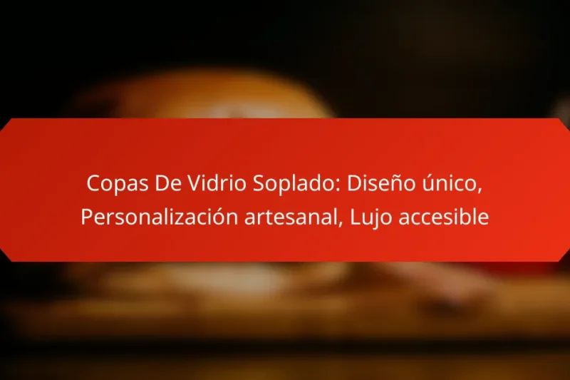 Copas De Vidrio Soplado: Diseño único, Personalización artesanal, Lujo accesible