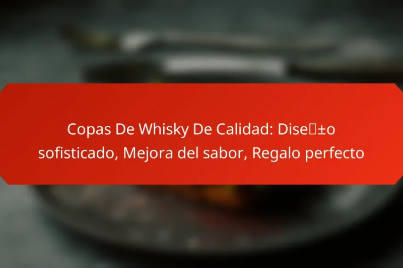 Copas De Whisky De Calidad: Diseño sofisticado, Mejora del sabor, Regalo perfecto